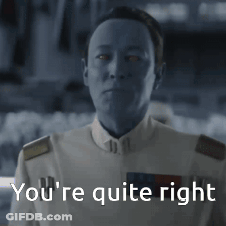 Man In White Uniform Saying You're Quite Right GIF