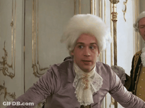 Man In White Wig And Purple Shirt GIF
