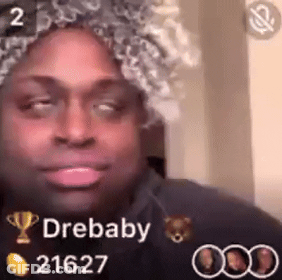 Man In Wig And Hat With Drebaby GIF
