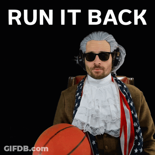 Man In Wig And Sunglasses Holding Basketball GIF