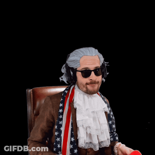 Man In Wig And Sunglasses Holding Kiss Me Heart Pillow GIF