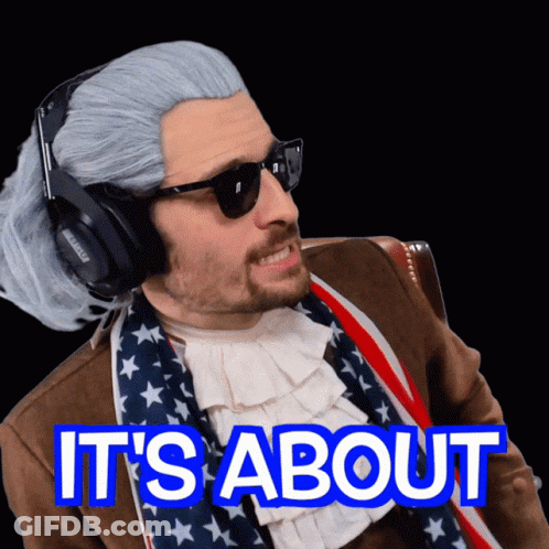 Man In Wig And Sunglasses It's About GIF
