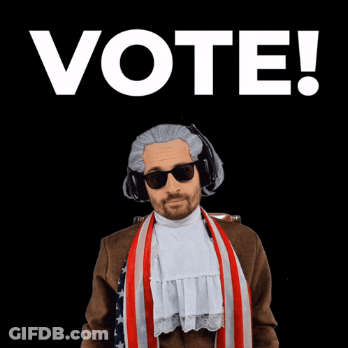 Man In Wig And Sunglasses Pointing Up GIF