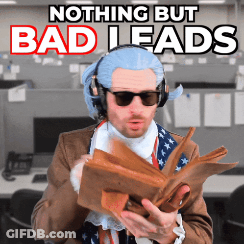 Man In Wig And Sunglasses Reading Book Nothing But Bad Leads GIF