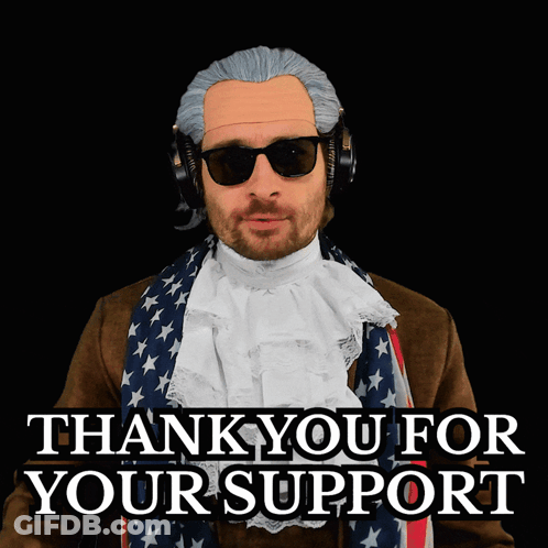 Man In Wig And Sunglasses Saying Thank You GIF