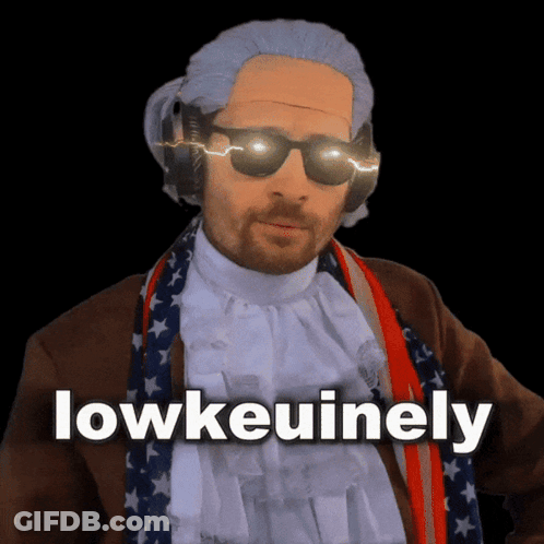 Man In Wig And Sunglasses Says Lowkeuinely GIF