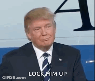 Man In Wig And Sunglasses Says You're Going To Jail GIF