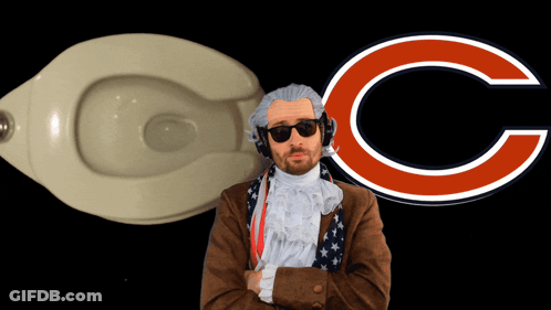 Man In Wig And Sunglasses With Large C GIF