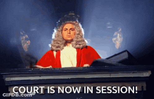 Man In Wig Court Is Now In Session GIF