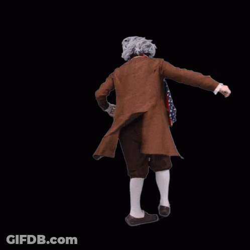 Man In Wig Holding Blue Sign Me GIF