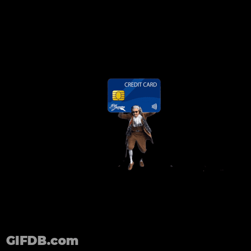 Man In Wig Holding Credit Card Saying Ben Jamming GIF