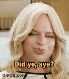 Man In Wig Making Funny Face Saying Did Ye Aye GIF
