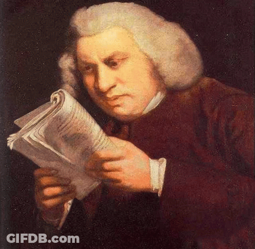Man In Wig Reading Newspaper GIF