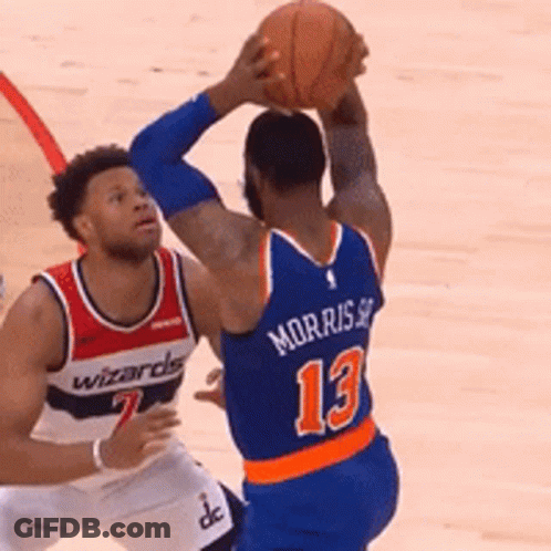 Man In Wizards Jersey Playing Basketball GIF