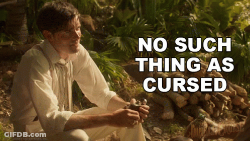 Man In Woods Saying No Such Thing As Cursed GIF