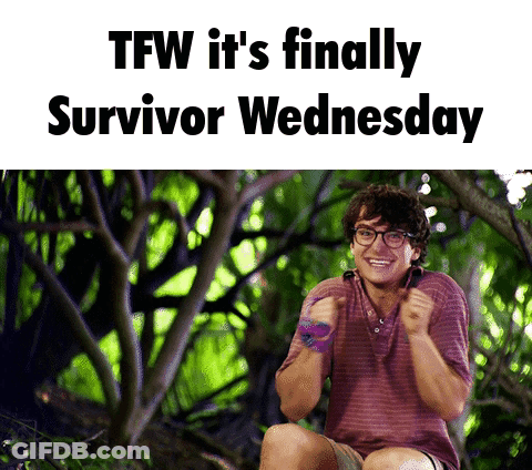 Man In Woods TFW It's Finally Survivor Wednesday GIF