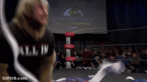 Man In Wrestling Ring All In Shirt GIF