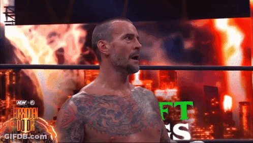 Man In Wrestling Ring Forbidden Door GIF
