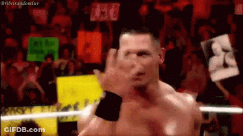 Man In Wrestling Ring Giving Middle Finger GIF