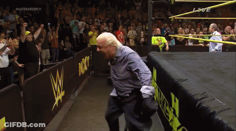 Man In Wrestling Ring Live GIF