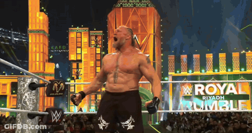 Man In Wrestling Ring Royal Rumble GIF