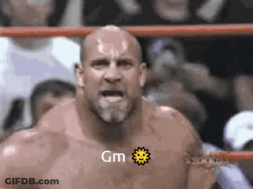 Man In Wrestling Ring Saying GM GIF