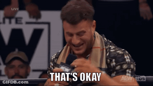 Man In Wrestling Ring Saying That's Okay GIF