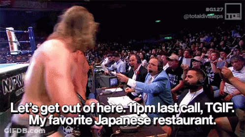 Man In Wrestling Ring Says Let's Get Out Of Here GIF