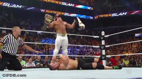Man In Wrestling Ring Summer Slam GIF