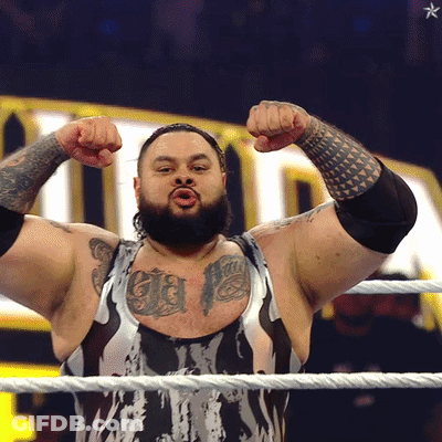 Man In Wrestling Ring With EA PA Chest Tattoo GIF