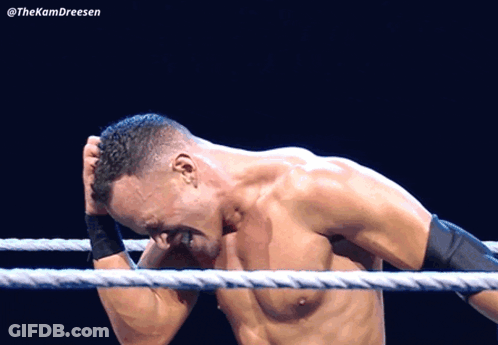 Man In Wrestling Ring With Hashtag GIF
