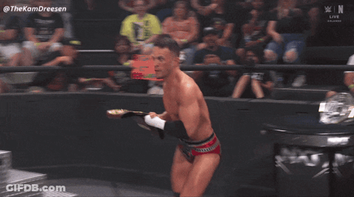 Man In Wrestling Ring With N GIF