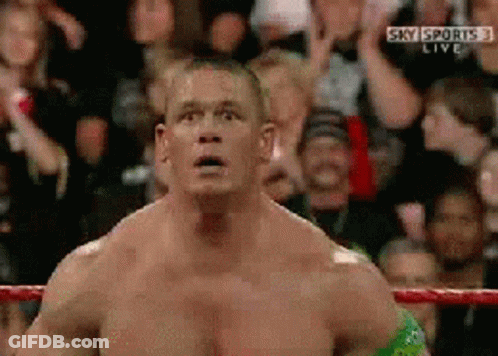 Man In Wrestling Ring With Sky Sports Live GIF