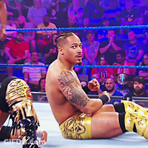 Man In Wrestling Ring With Tiffany Lloyd GIF