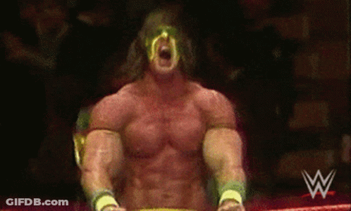 Man In Wrestling Ring With W Logo GIF