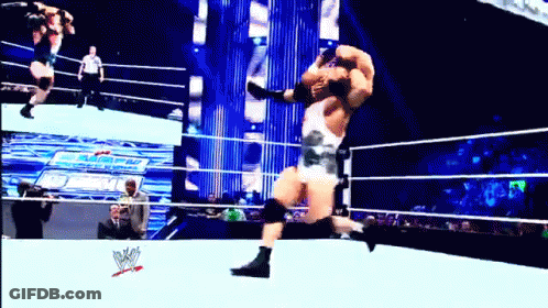 Man In Wrestling Ring With WWE GIF