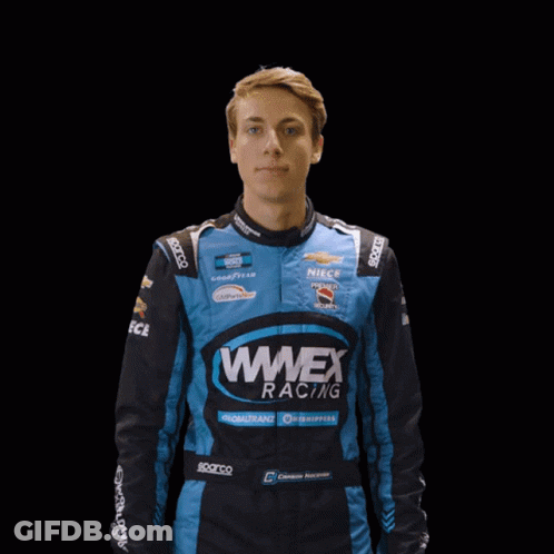 Man In WWEX Racing Jacket GIF