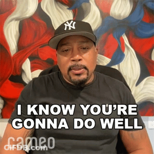 Man In Yankees Hat Saying I Know You're Gonna Do Well GIF