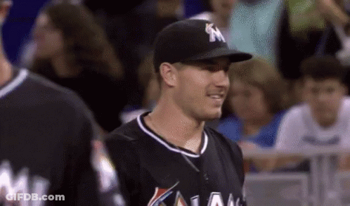 Man In Yankees Hat Smiling GIF