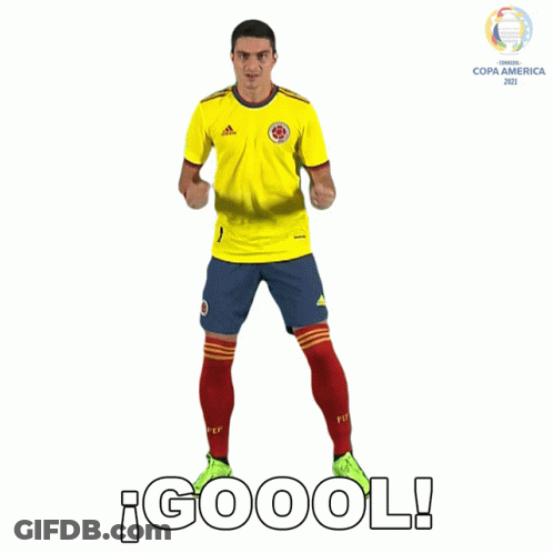 Man In Yellow Adidas Jersey Copa America GIF