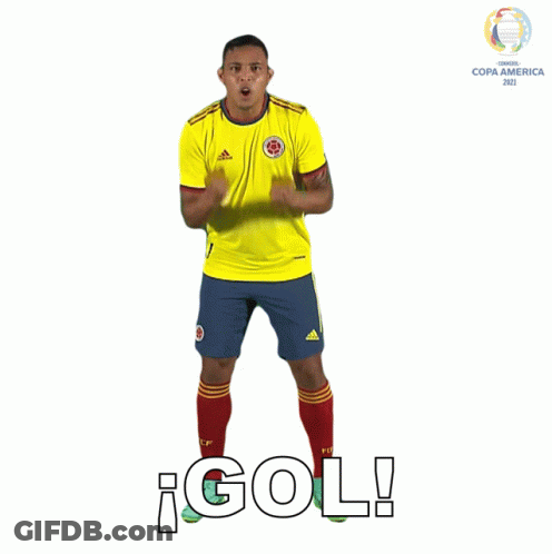 Man In Yellow Adidas Jersey Saying Copa America GIF