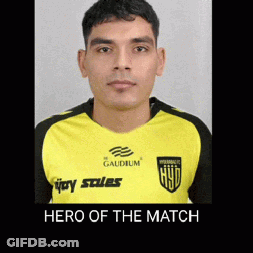 Man In Yellow And Black Shirt Hero Of The Match GIF