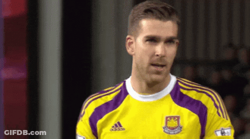 Man In Yellow And Purple Adidas Jersey GIF