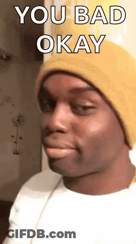 Man In Yellow Beanie Making Funny Face GIF