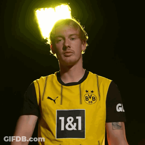 Man In Yellow Black Shirt 1 & 1 GIF