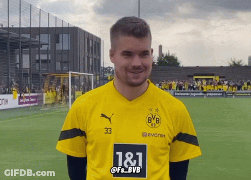 Man In Yellow BVB Jersey GIF