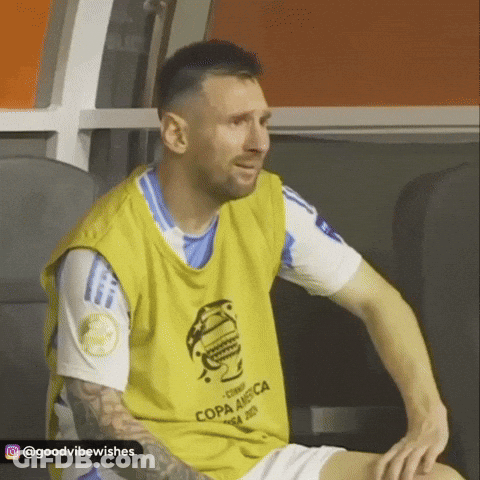 Man In Yellow Copa America Vest GIF