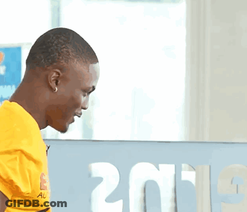 Man In Yellow Easterns Automotive Group Jersey GIF