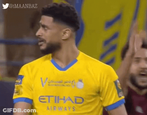 Man In Yellow Etihad Jersey GIF