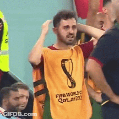 Man In Yellow FIFA World Cup Qatar 2002 Jersey GIF